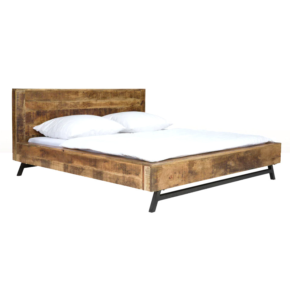 Lit bois de manguier (Grand lit/Queen)