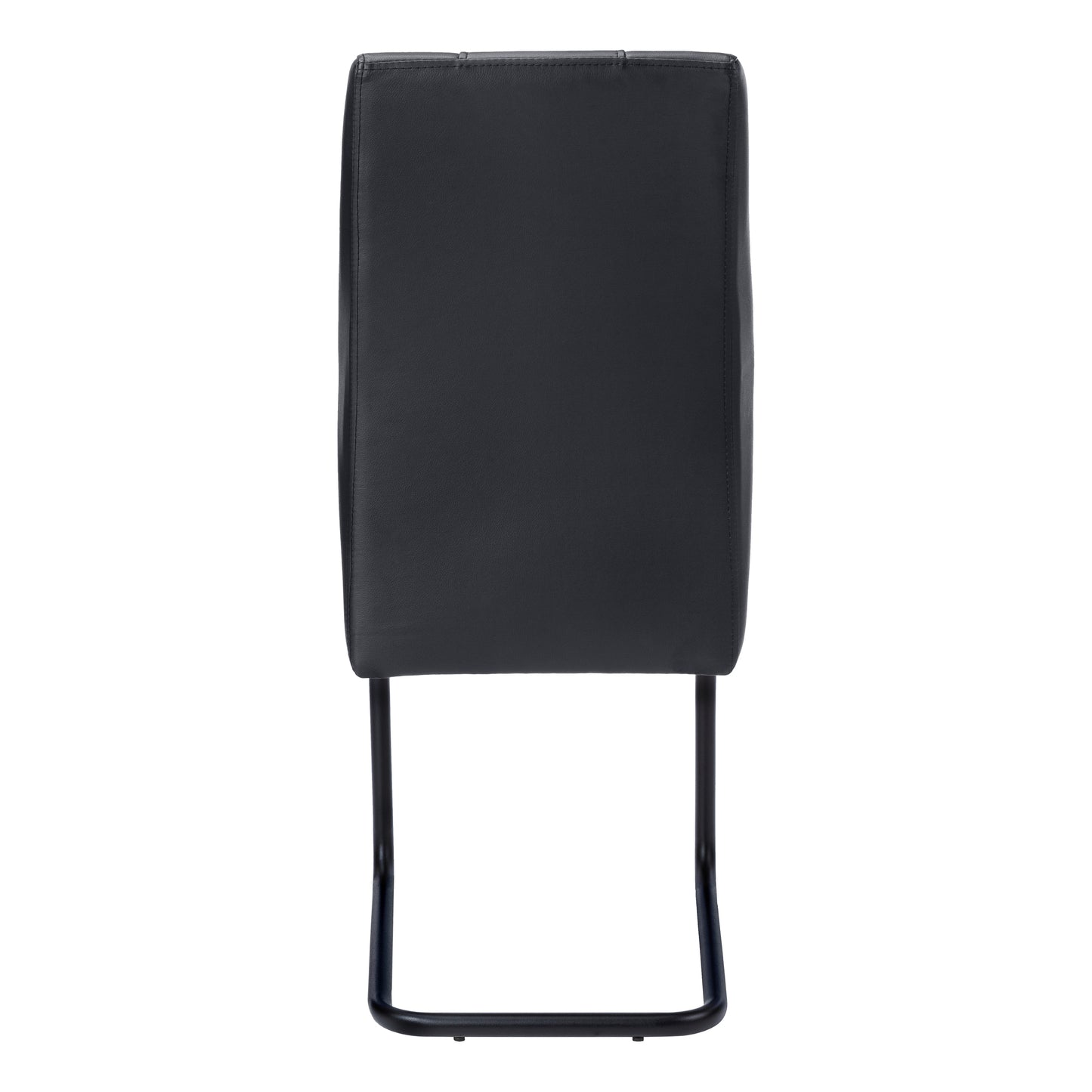 Chaises en simili-cuir noir (2 chaises)