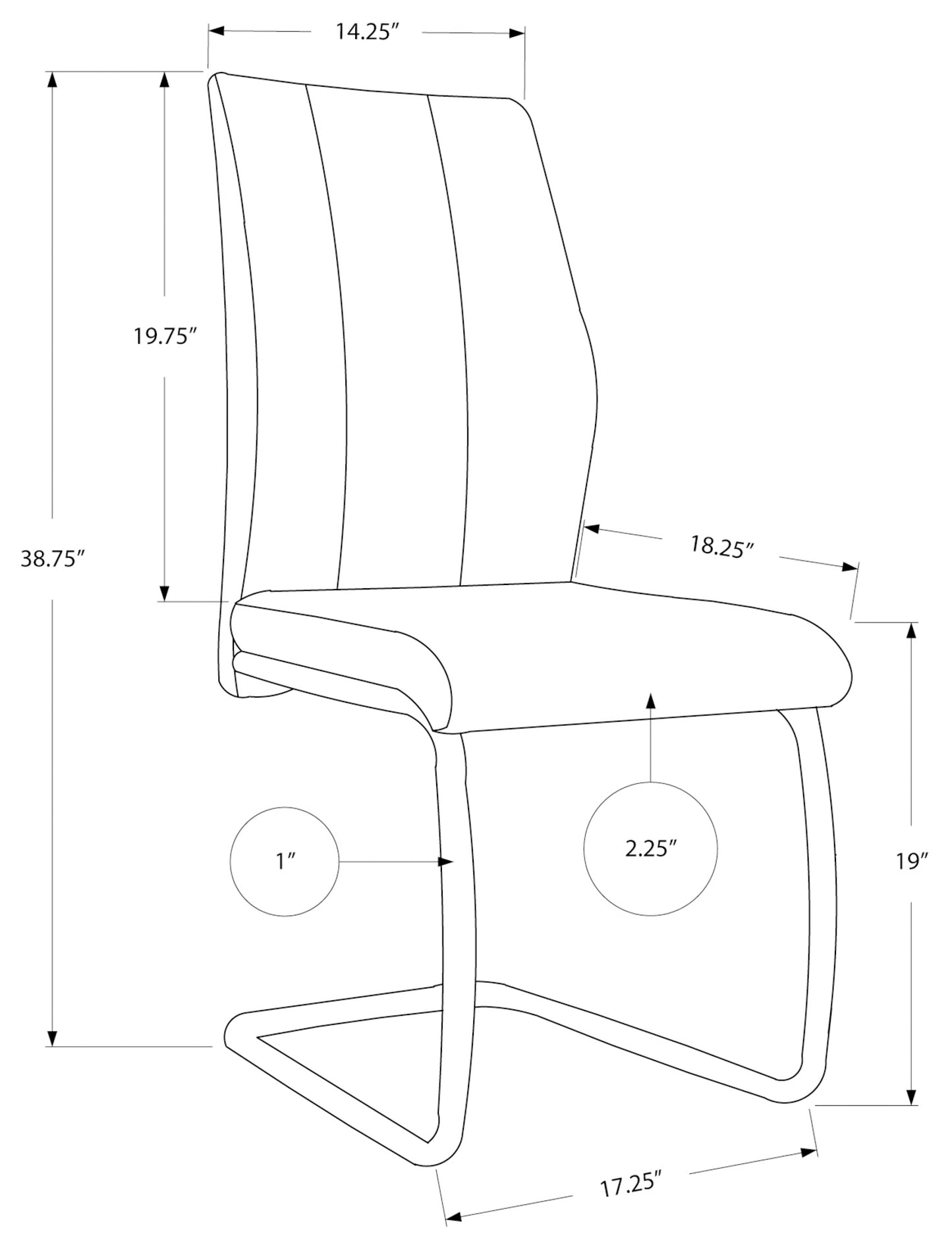 Chaises en simili-cuir noir (2 chaises)