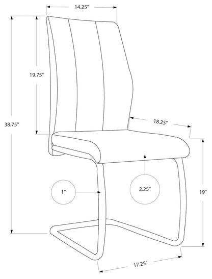 Chaises en simili-cuir noir (2 chaises)