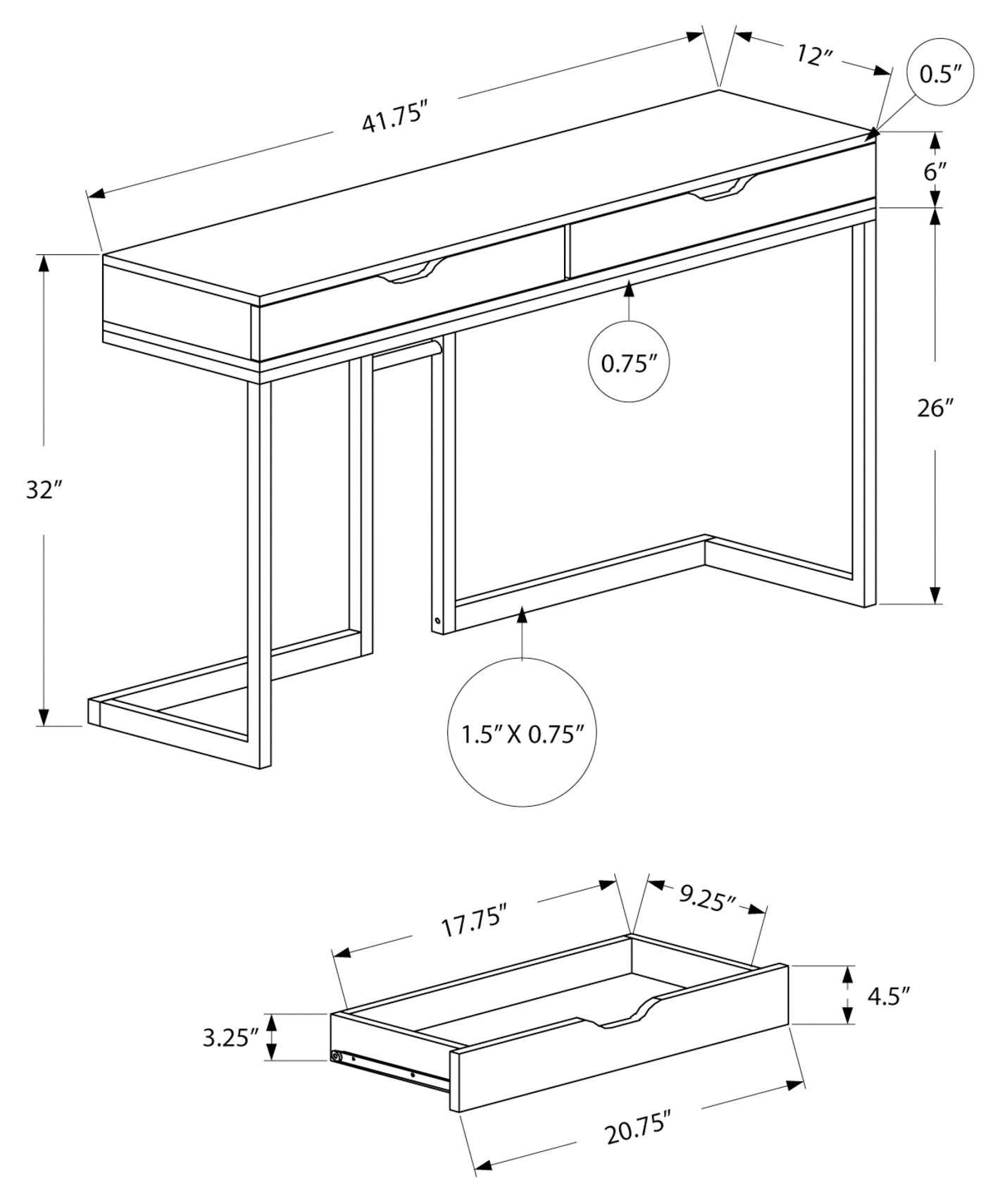 Console en mélamine