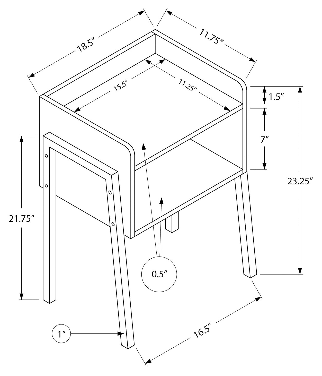 Table d'appoint blanche