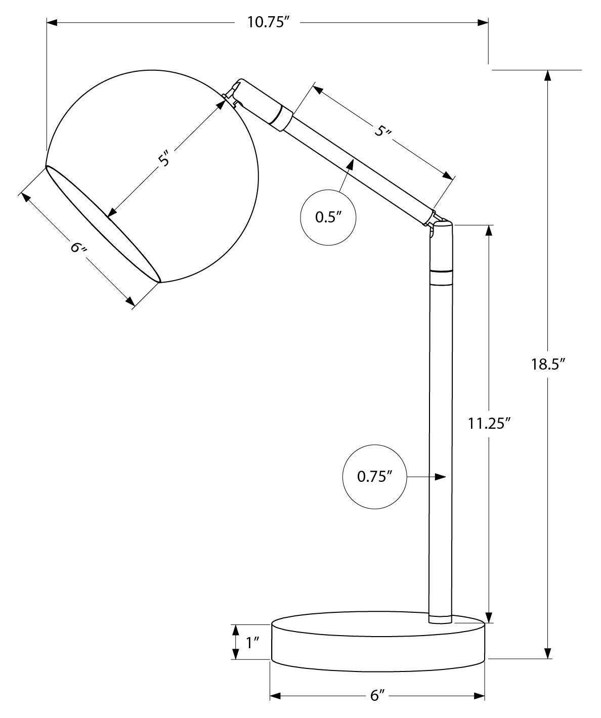 Lampe de table en métal dorée