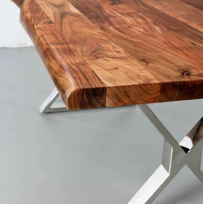 Table en bois d'acacia 70"
